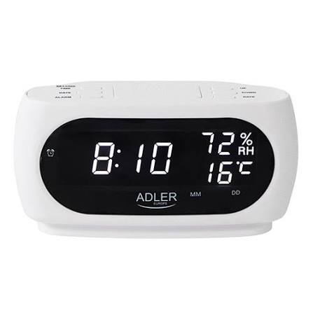 Adler AD 1186 white Alarm Clock