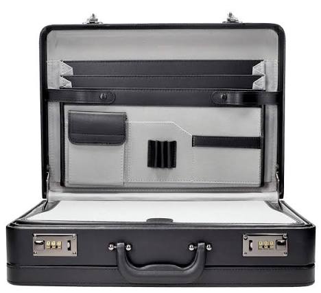 D&N Tradition Briefcase 46 cm with Writing Panel - Black