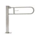 Faneco Foldable Grab Bar With Column, Arched, Floor-Mounted, With Paper Holder 70 Cm (S32UUWCW78PAPSNM)