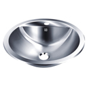 Faneco Built-In Worktop Washbasin, Round; With Overflow Outlet And Faucet Hole (WB55)