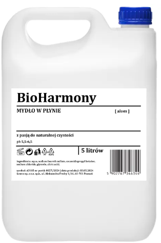 Faneco BioHarmony Aloe Liquid Soap - 5L (LS5AL)