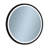 Faneco SCANDI Round Mirror 60 Cm, Black Frame, Backlight LED 230V (M60MLBL)