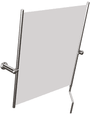 Faneco Retractable Mirror With Handle, 580 X 600 Mm (N08025R)