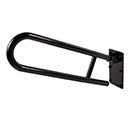 Faneco Foldable Grab Bar, Arched, Wall-Mounted, 60 Cm (S32UUWC6SWC) - Black