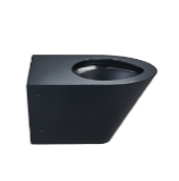 Faneco Wall-Mounted Toilet, Hanging (N13018BL) - Black