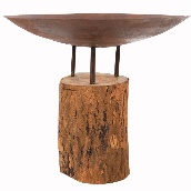 RedFire Handmade Fire Pit Logger Medium with Wooden Base