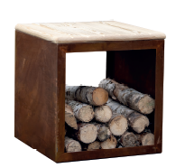 RedFire Handmade Wood Storage Bench Tyr 40 cm