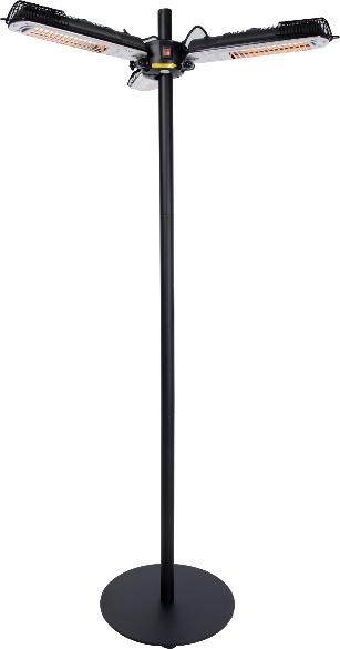 Sunred Heater Bright Parasol Black/Silver 2000 Watt