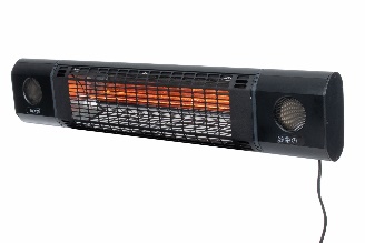 Sunred Heater Sun and Sound Ultra Wall Black 2000 Watt
