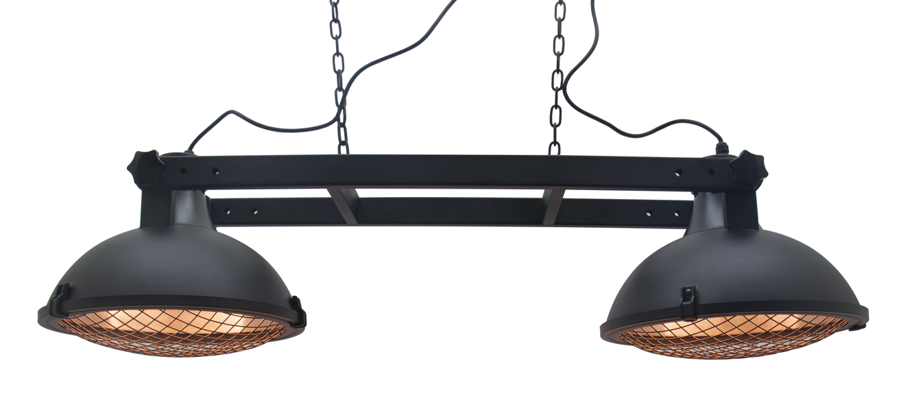 Sunred Heater Indus II Bright Hanging Black 3000 Watt